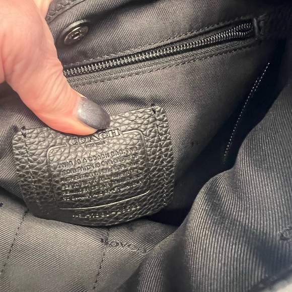NWT Authentic Coach Bleecker Backpack Pebble black - Picture 13 of 15